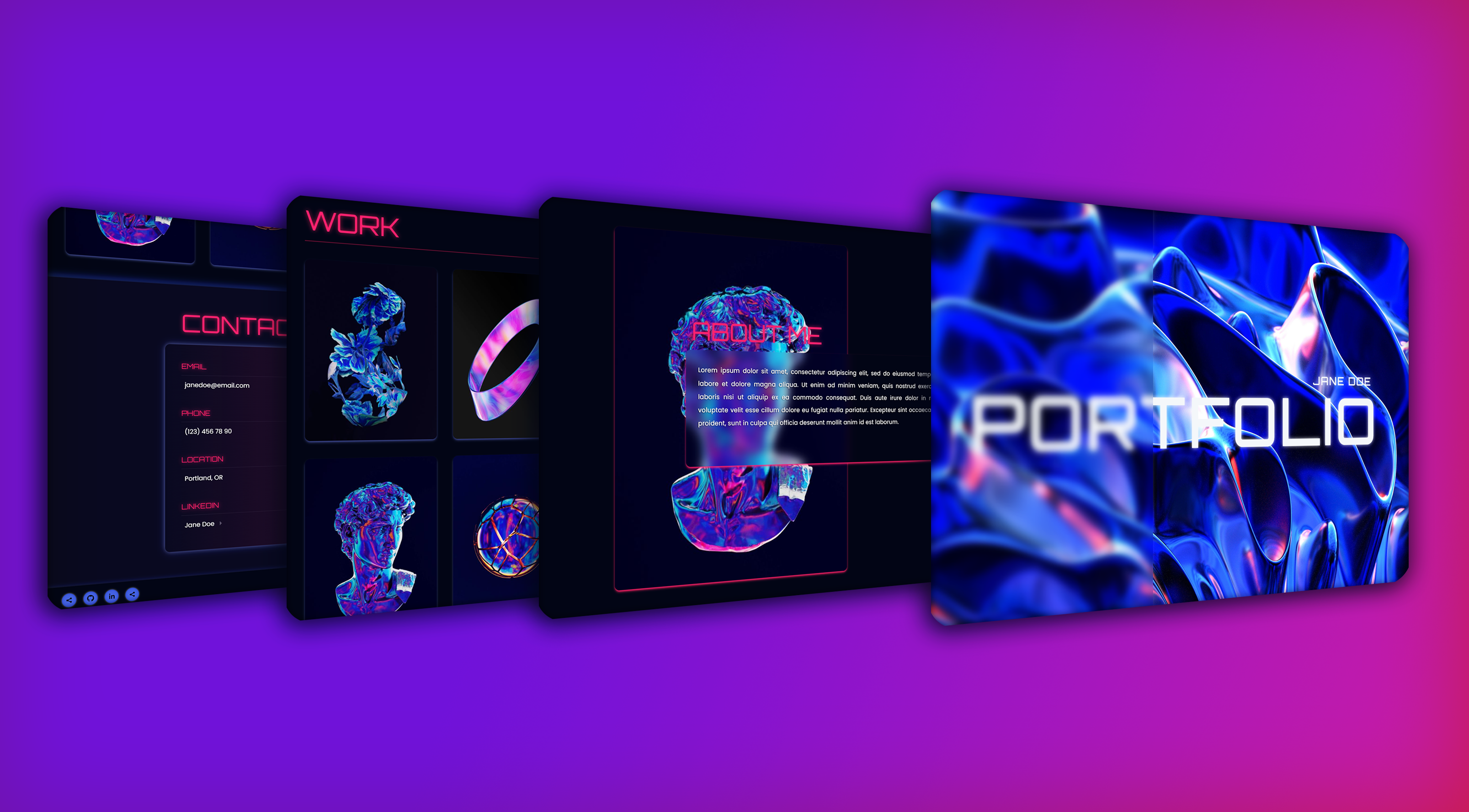Mockup images of project: Creative Portfolio