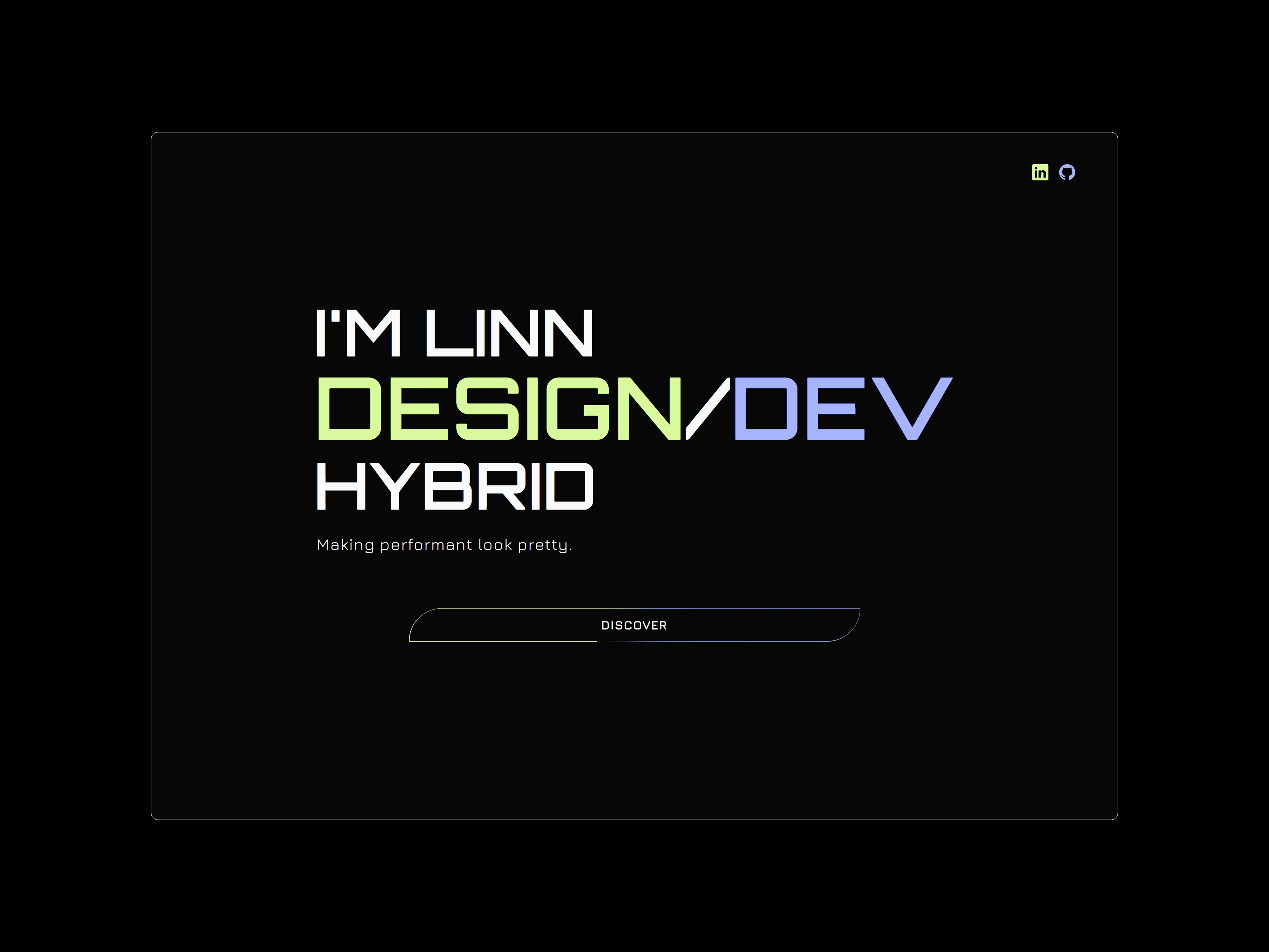 Hero section of this portfolio